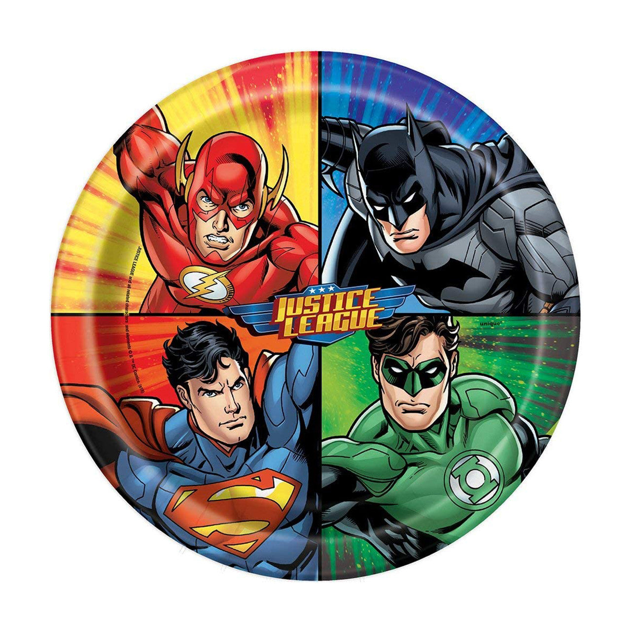 Justice League 9" Party Tableware Plates (Pack of 8)