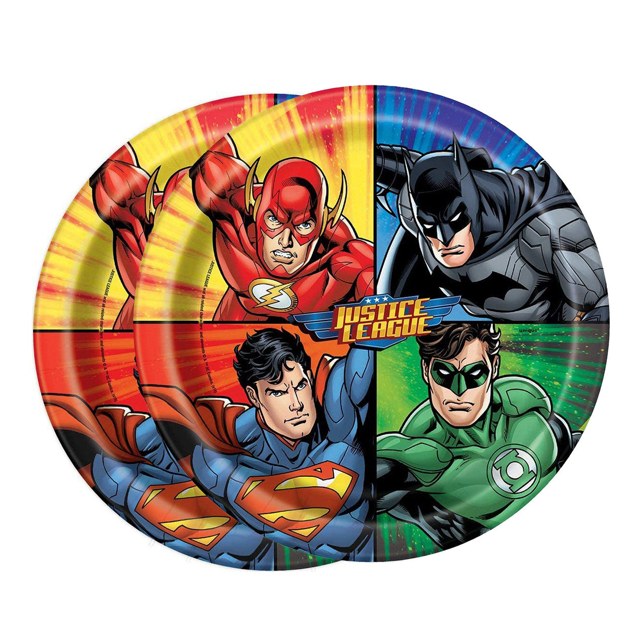 Justice League 9" Party Tableware Plates (Pack of 8)