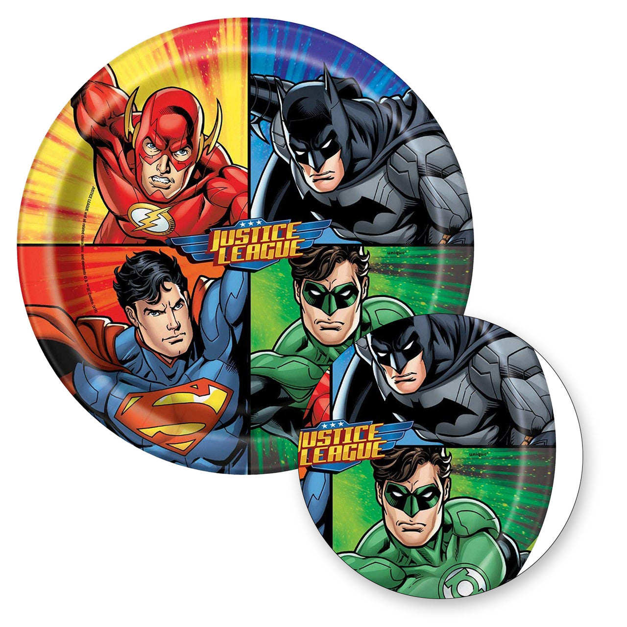 Justice League 9" Party Tableware Plates (Pack of 8)