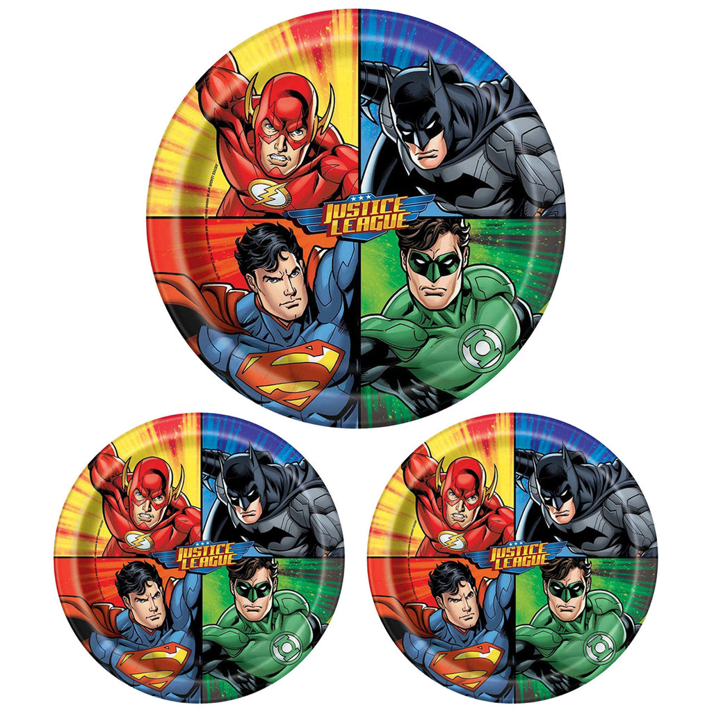 Justice League 9" Party Tableware Plates (Pack of 8)
