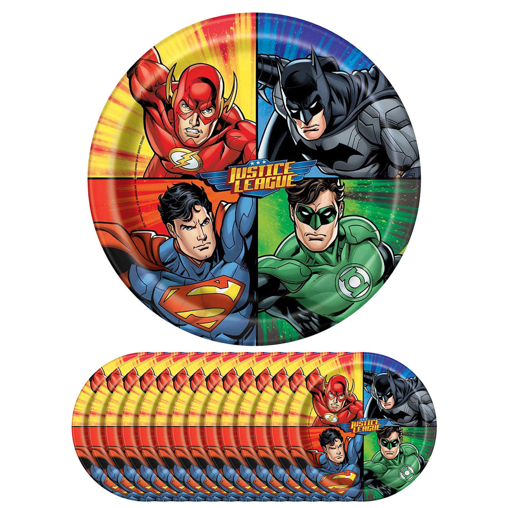 Justice League 9" Party Tableware Plates (Pack of 8)