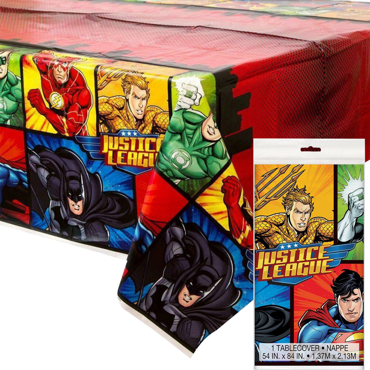 Justice League Party Plastic Tablecover