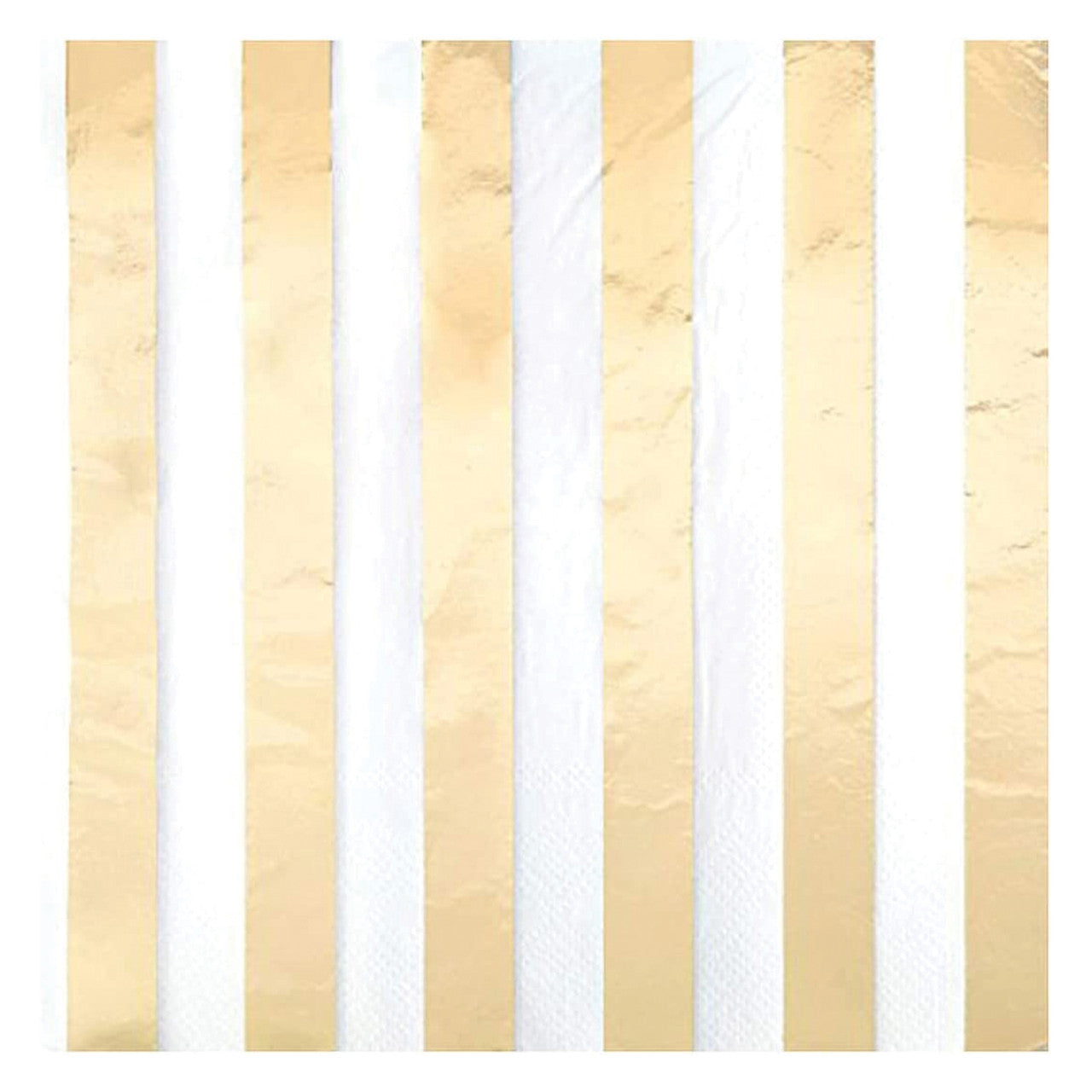 Gold Foil Striped Napkins (Pack of 16)