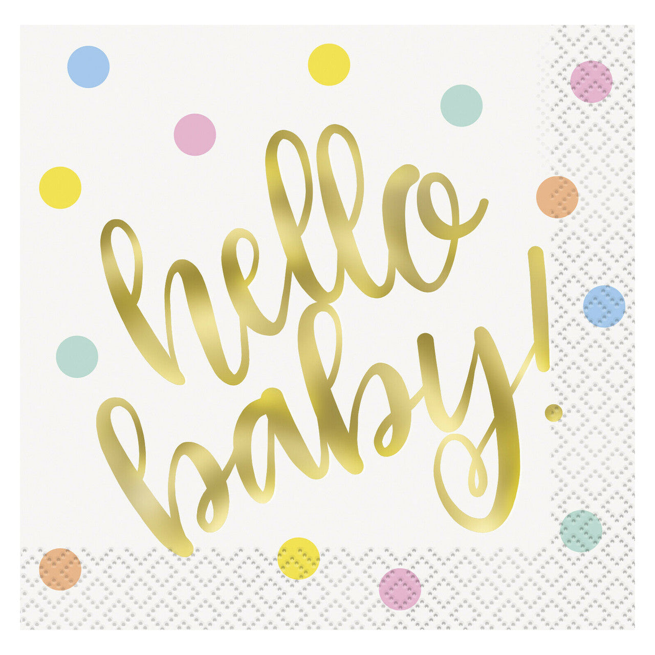 Hello Baby Party Tableware Napkins (Pack of 16)