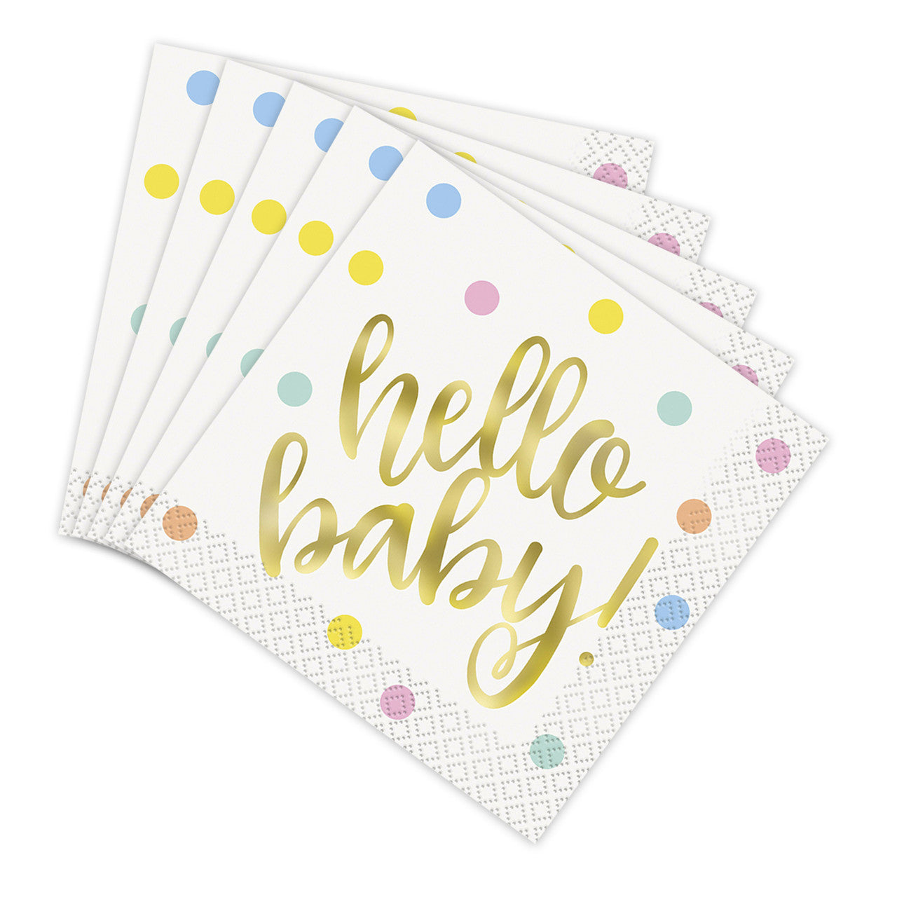 Hello Baby Party Tableware Napkins (Pack of 16)
