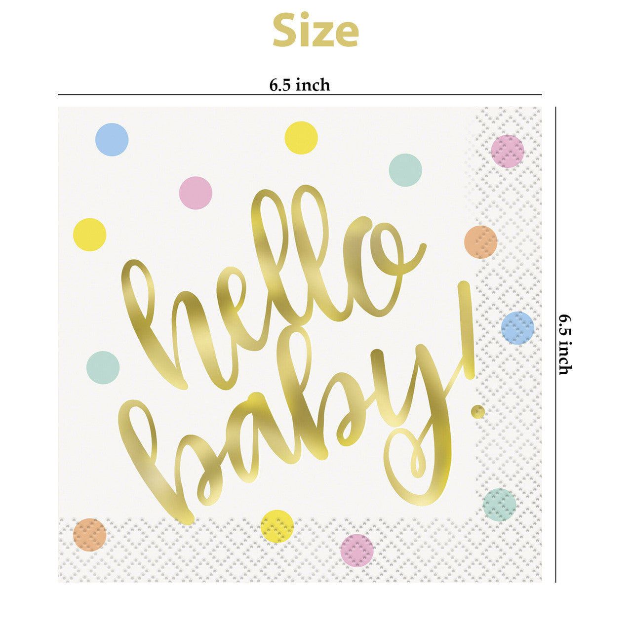 Hello Baby Party Tableware Napkins (Pack of 16)