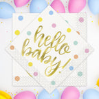Hello Baby Party Tableware Napkins (Pack of 16)