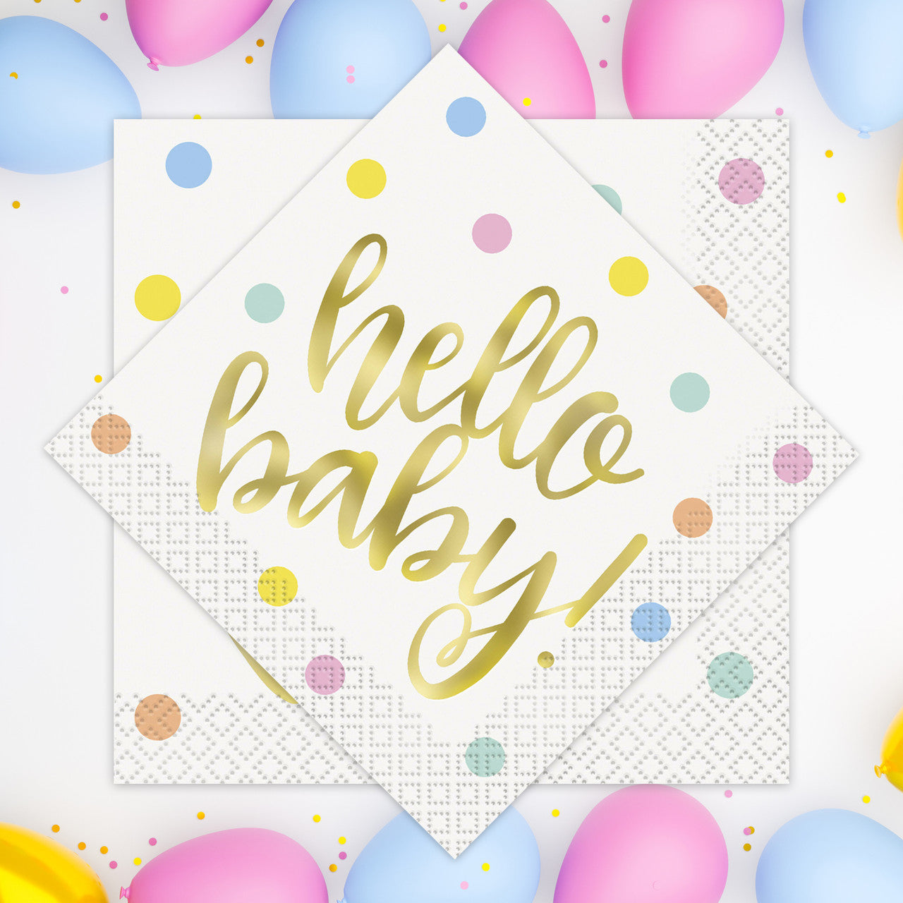 Hello Baby Party Tableware Napkins (Pack of 16)