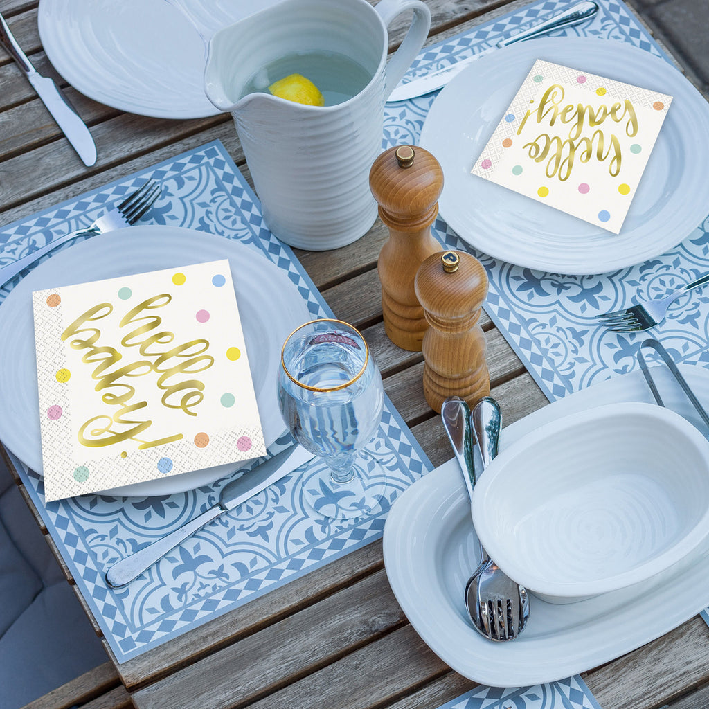 Hello Baby Party Tableware Napkins (Pack of 16)