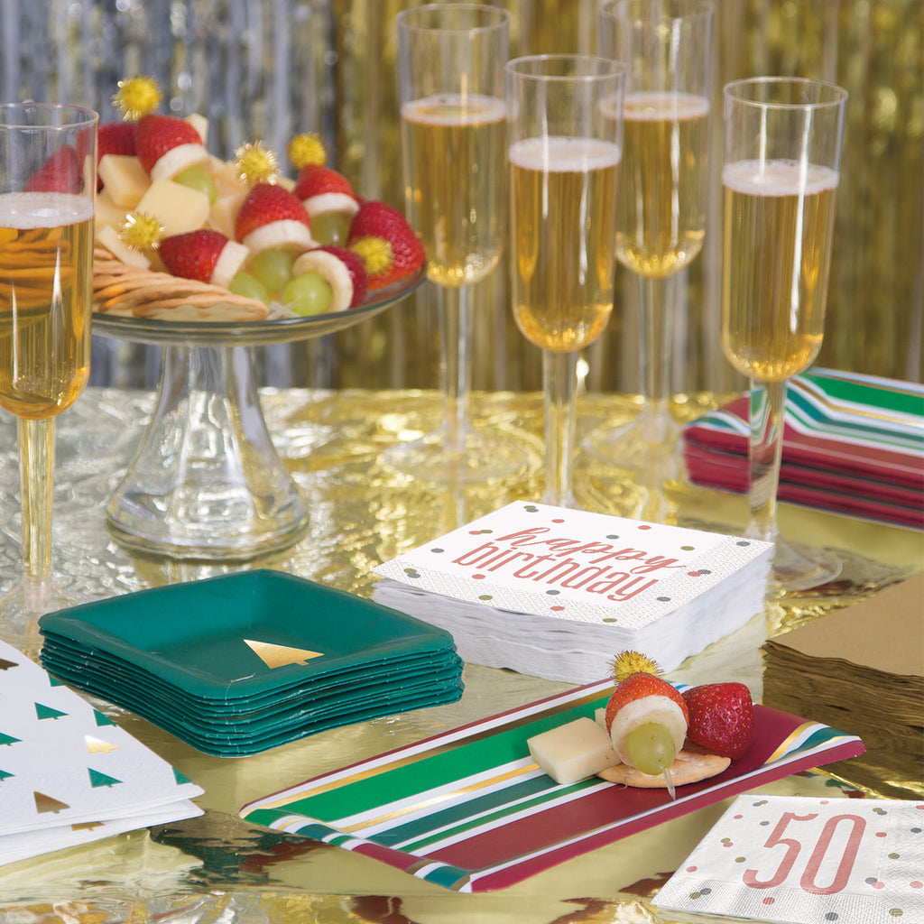 Happy Birthday Napkins (Pack of 16) - Rose Gold