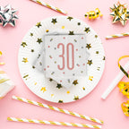 Birthday Napkins (Pack of 16) - Rose Gold Glitz