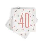Birthday Napkins (Pack of 16) - Rose Gold Glitz