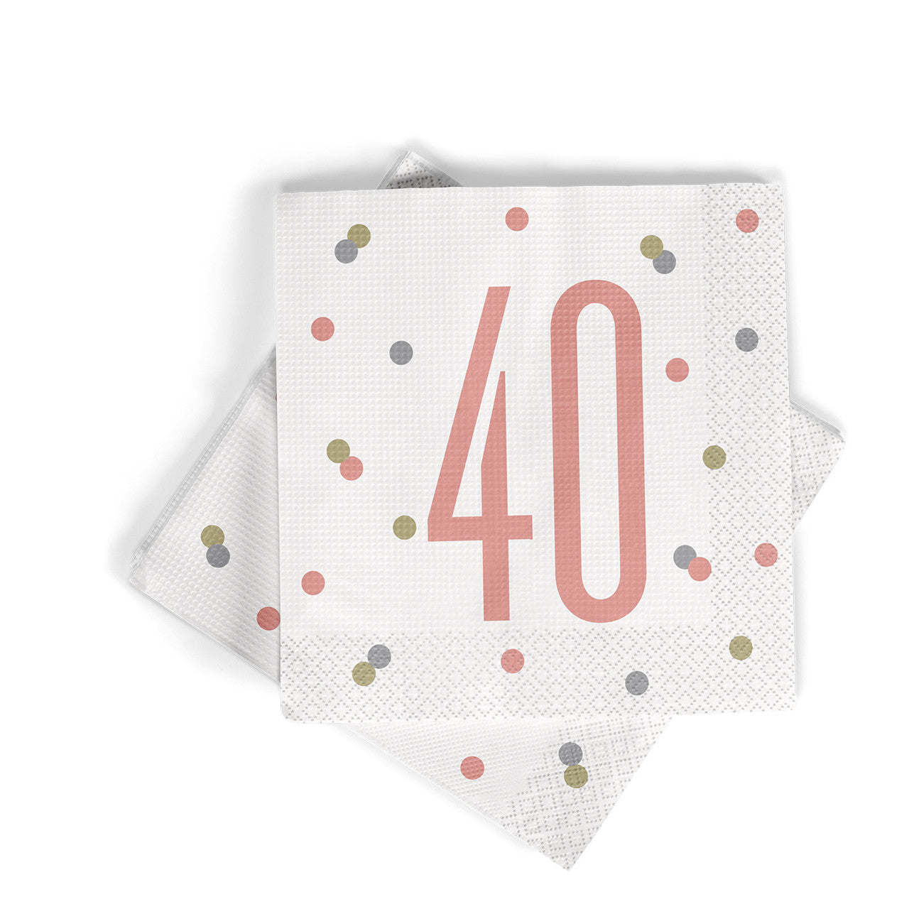 Birthday Napkins (Pack of 16) - Rose Gold Glitz