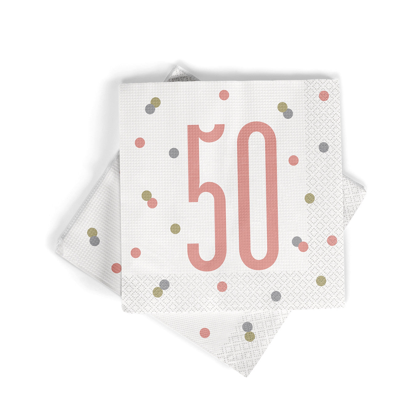 Birthday Napkins (Pack of 16) - Rose Gold Glitz