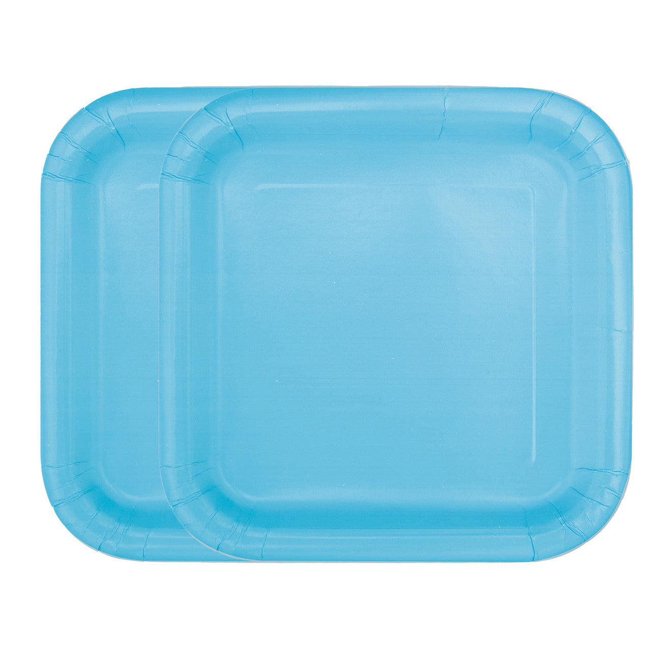 Powder Blue - Square 7" Dessert Plates (Pack of 16)
