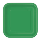 Emerald Green - Square 7" Dessert Plates (Pack of 16)