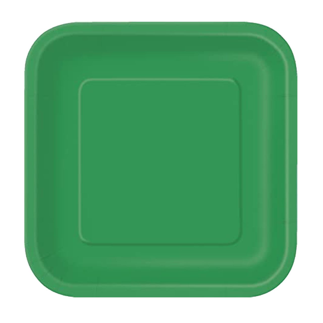 Emerald Green - Square 7" Dessert Plates (Pack of 16)