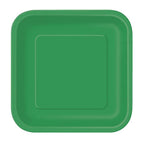 Emerald Green - Square 7" Dessert Plates (Pack of 16)