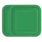 Emerald Green - Square 7" Dessert Plates (Pack of 16)