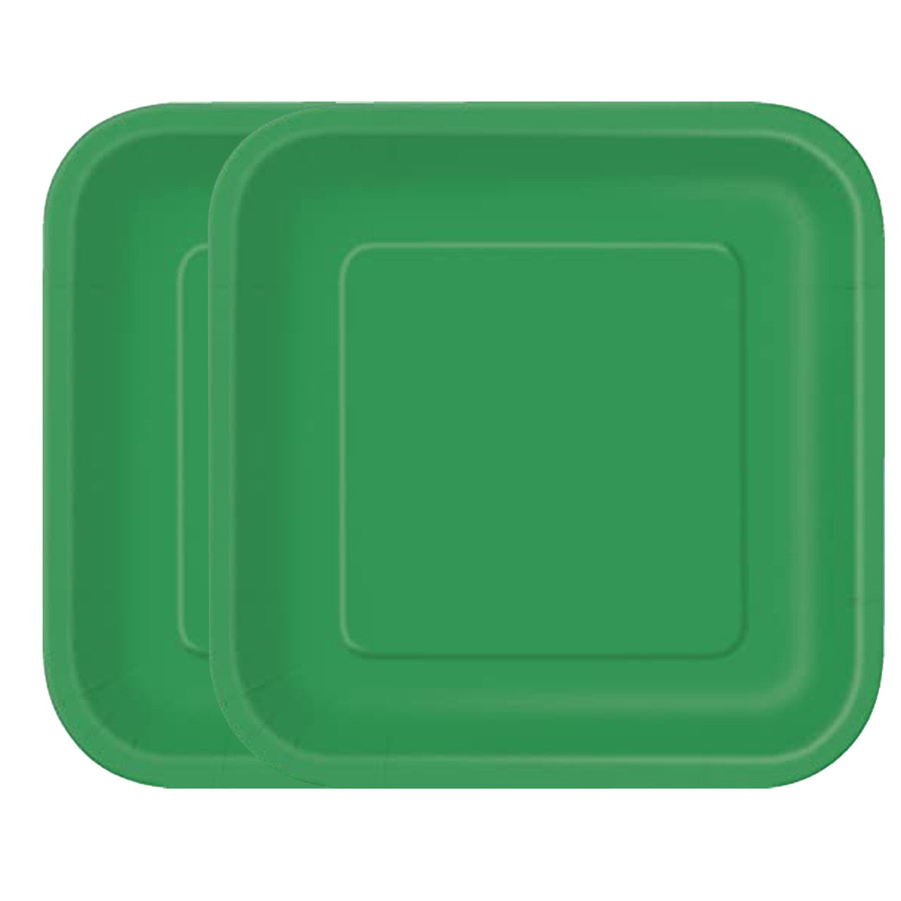 Emerald Green - Square 7" Dessert Plates (Pack of 16)