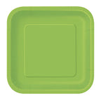 Lime Green - Square 7" Dessert Plates (Pack of 16)