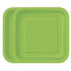 Lime Green - Square 7" Dessert Plates (Pack of 16)