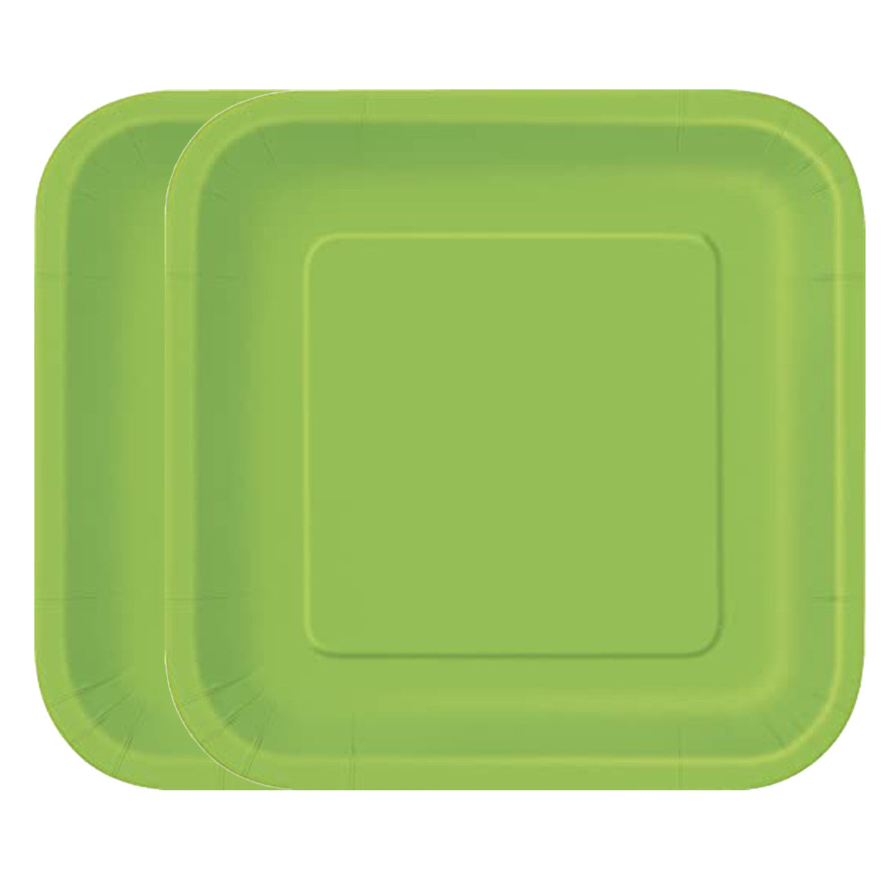 Lime Green - Square 7" Dessert Plates (Pack of 16)