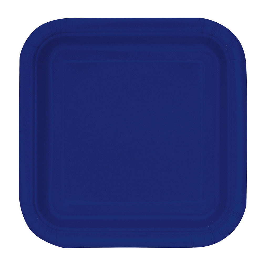 True Navy Blue - Square 7" Dessert Plates (Pack of 16)