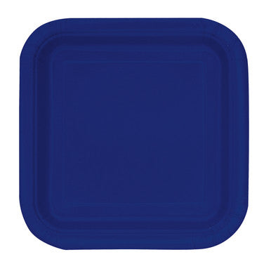 True Navy Blue - Square 7" Dessert Plates (Pack of 16)