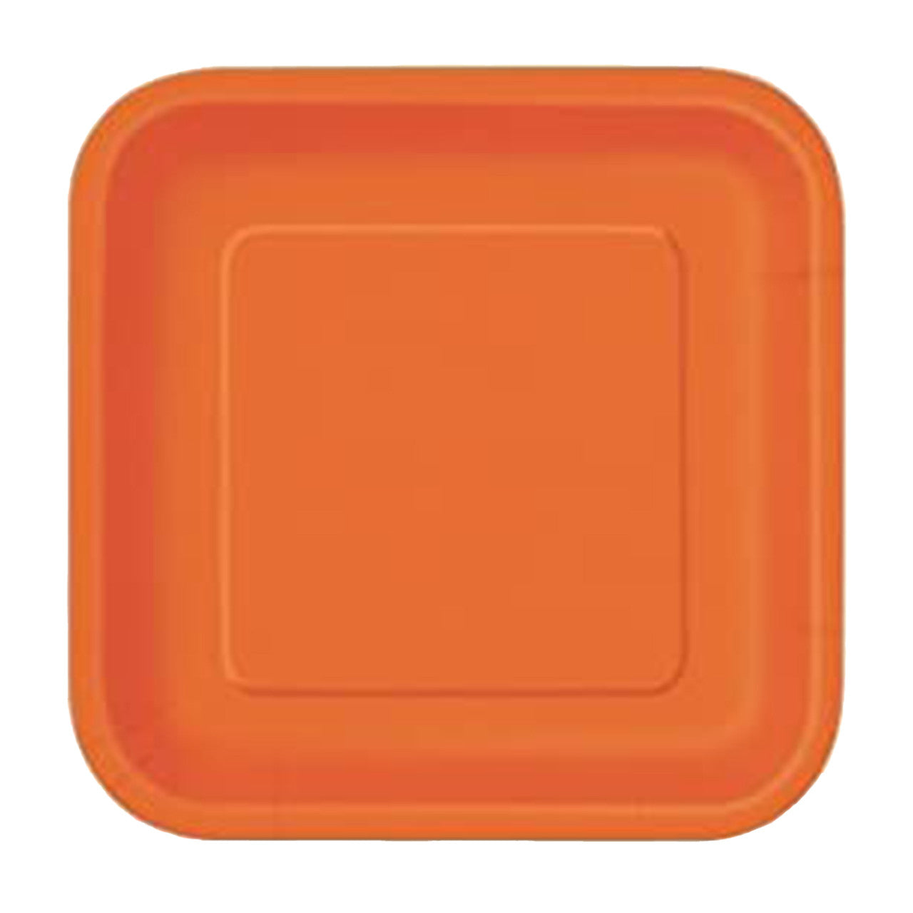 Pumpkin Orange - Square 7" Dessert Plates (Pack of 16)
