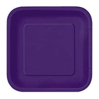 Deep Purple - Square 7" Dessert Plates (Pack of 16)