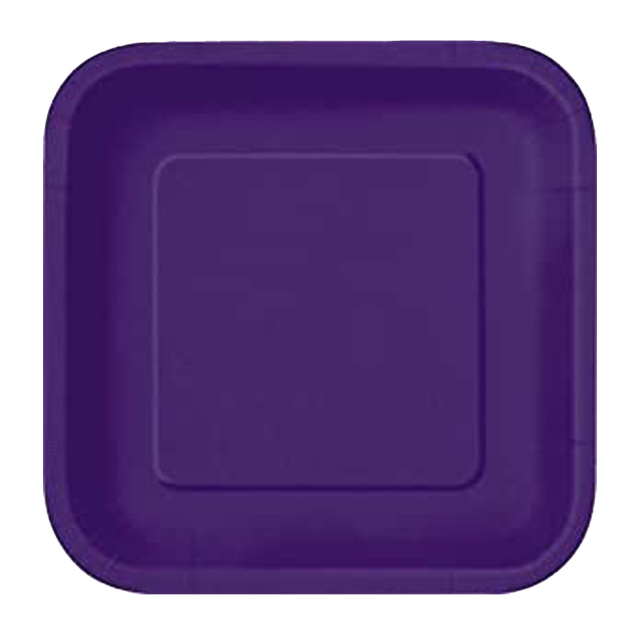 Deep Purple - Square 7" Dessert Plates (Pack of 16)
