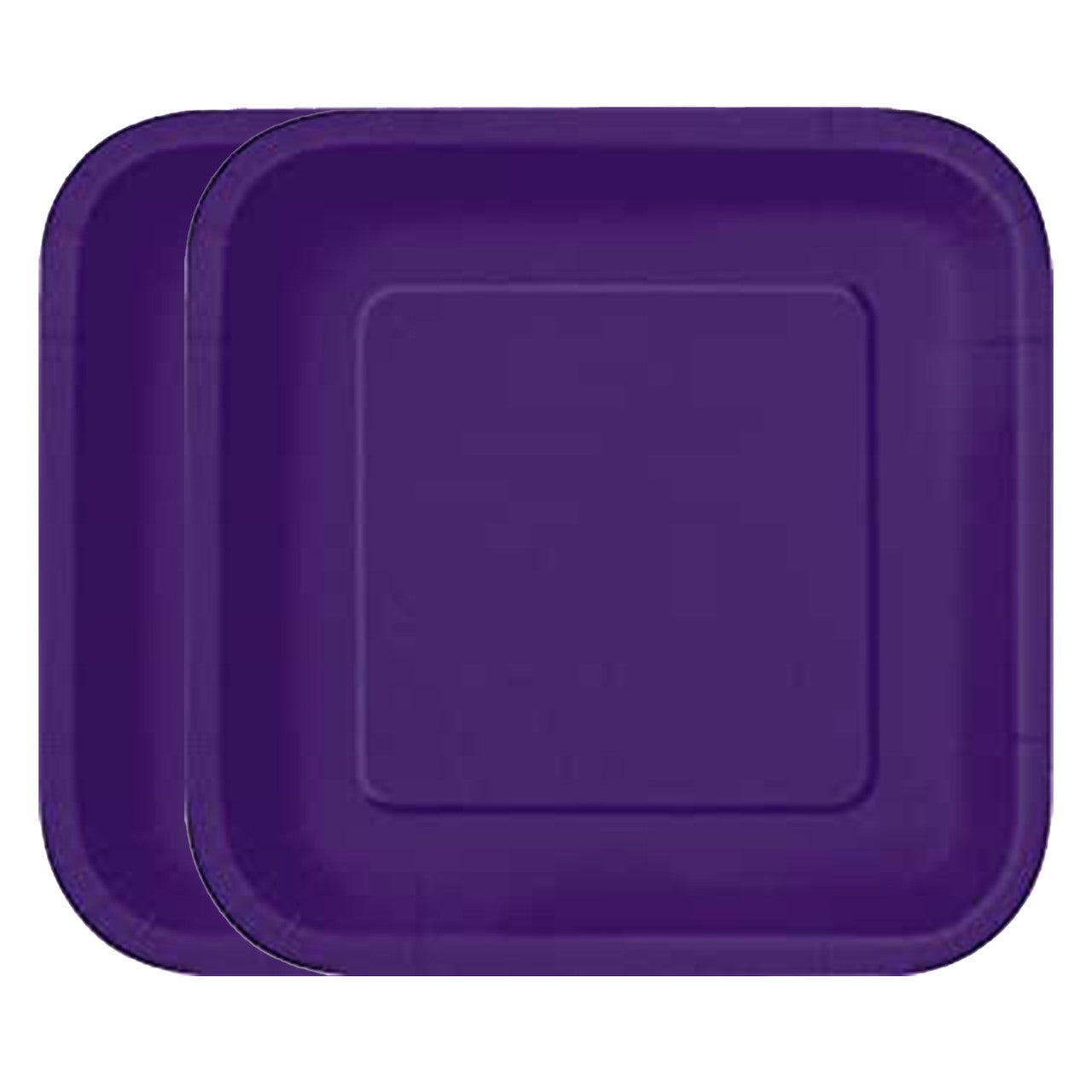 Deep Purple - Square 7" Dessert Plates (Pack of 16)