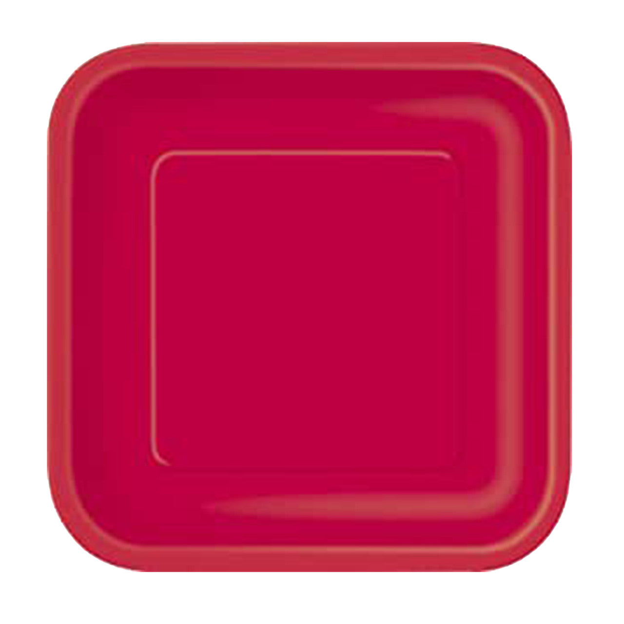 Ruby Red - Square 7" Dessert Plates (Pack of 16)