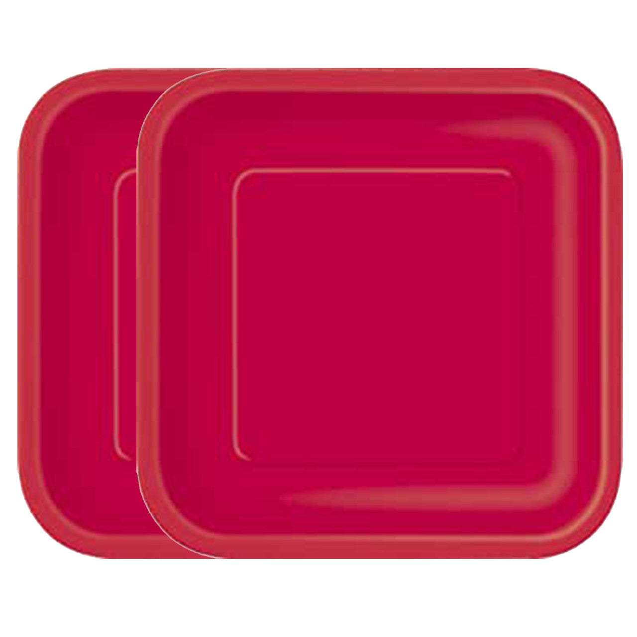 Ruby Red - Square 7" Dessert Plates (Pack of 16)