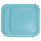 Terrific Teal - Square 7" Dessert Plates (Pack of 16)