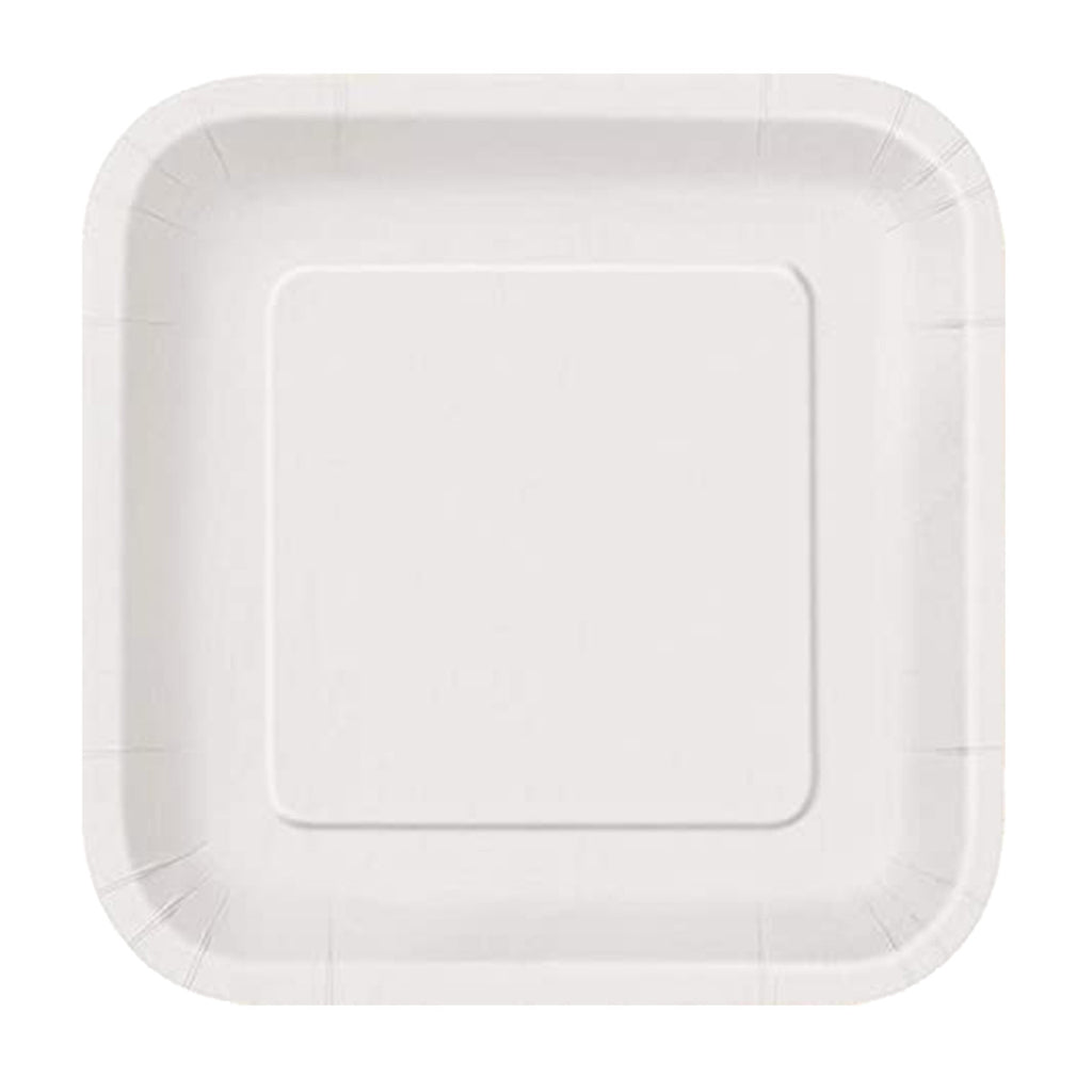 White - Square 7" Dessert Plates (Pack of 16)