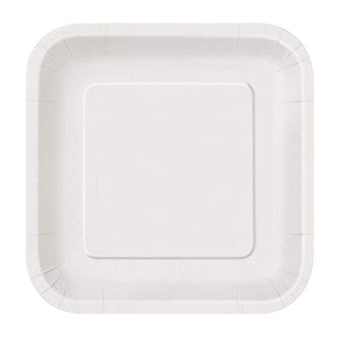 White - Square 7" Dessert Plates (Pack of 16)