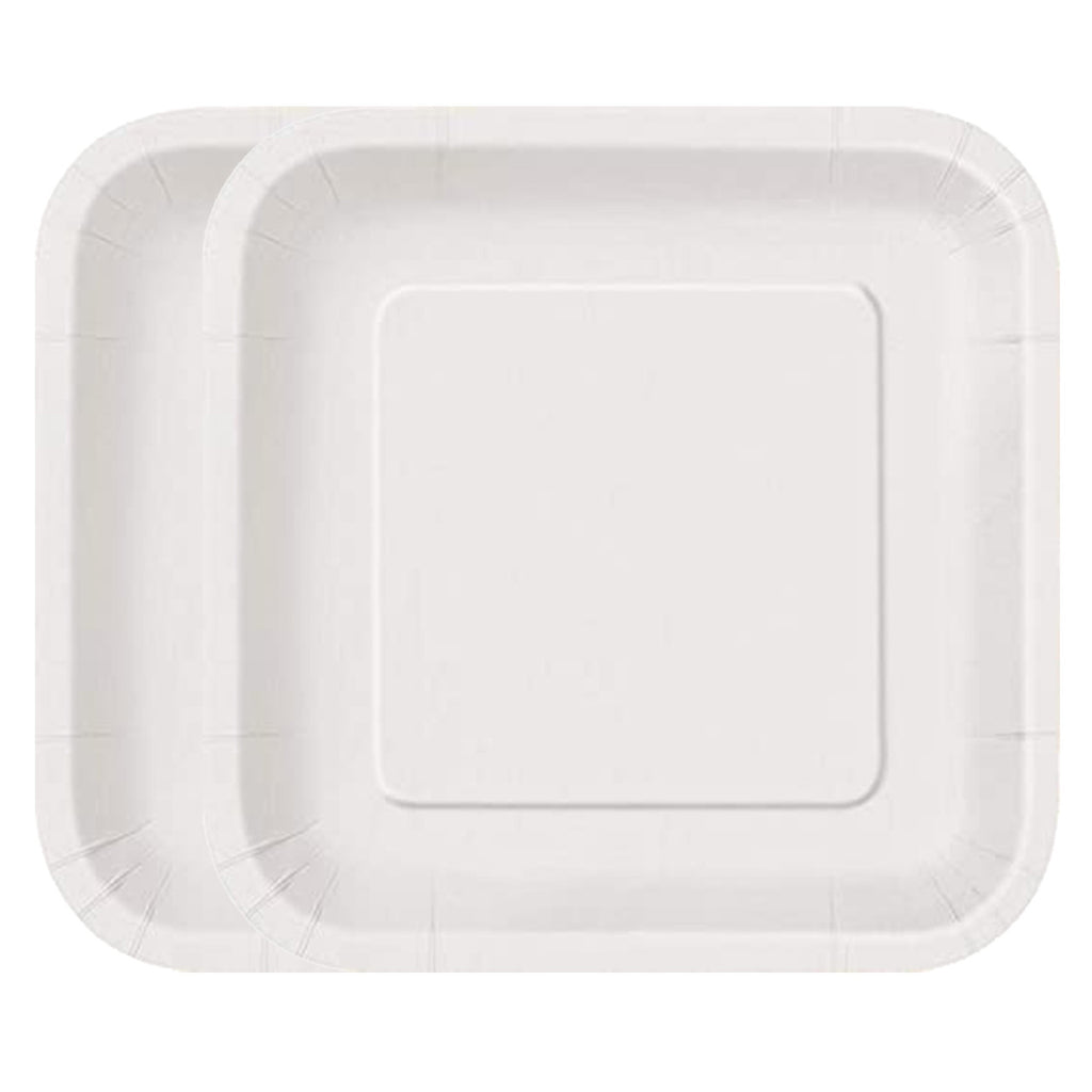 White - Square 7" Dessert Plates (Pack of 16)