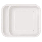 White - Square 7" Dessert Plates (Pack of 16)