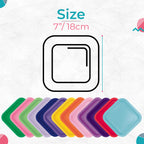 White - Square 7" Dessert Plates (Pack of 16)
