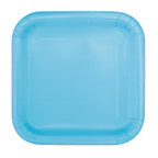 Powder Blue - Square 9" Dinner Plates (Pack of 14)