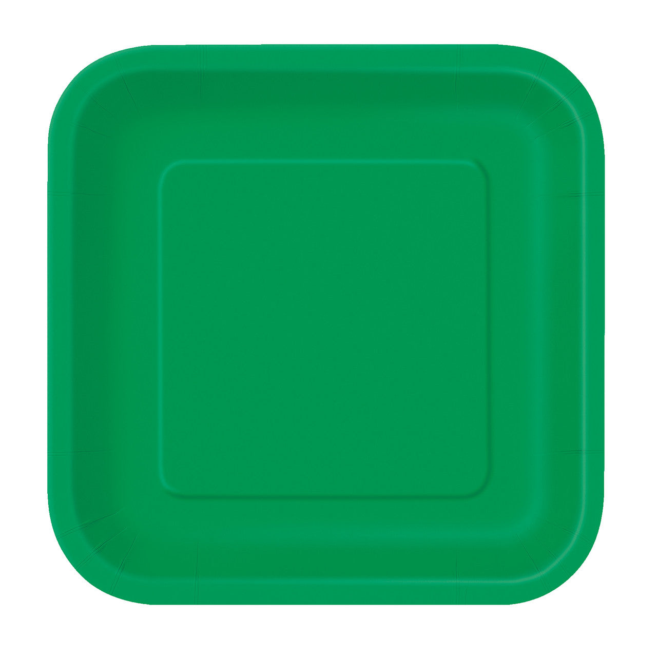Emerald Green - Square 9" Dinner Plates (Pack of 14)