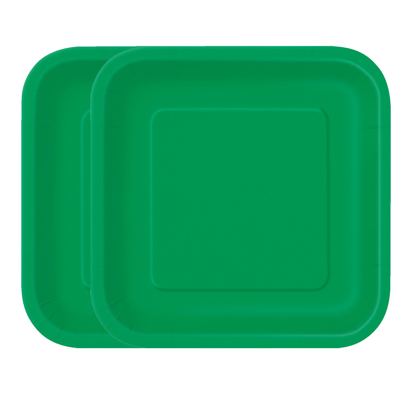Emerald Green - Square 9" Dinner Plates (Pack of 14)