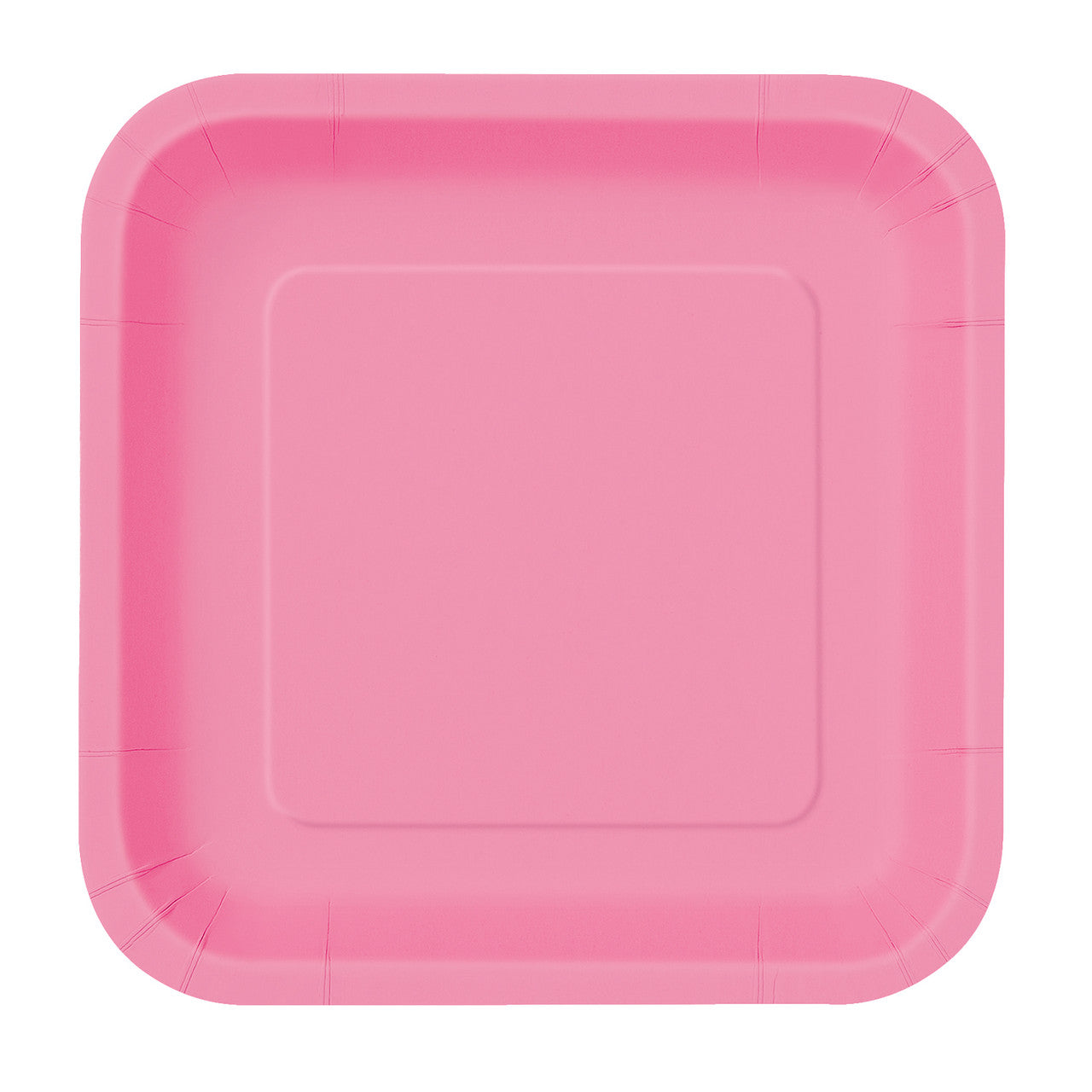 Hot Pink - Square 9" Dinner Plates (Pack of 14)