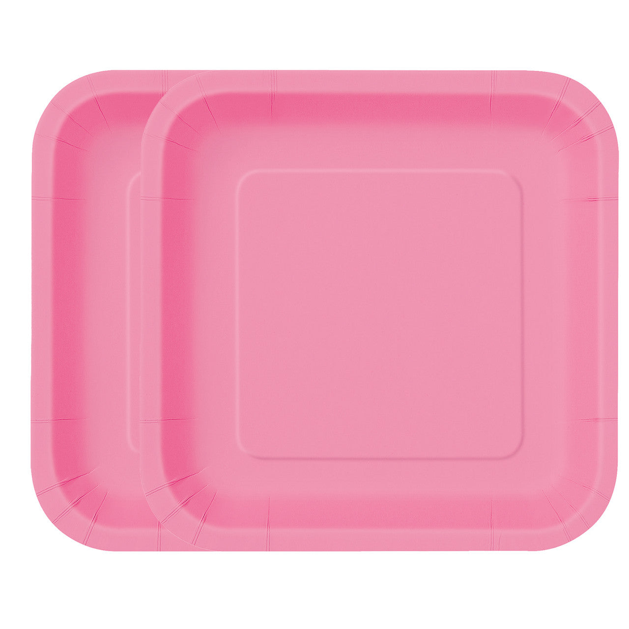 Hot Pink - Square 9" Dinner Plates (Pack of 14)