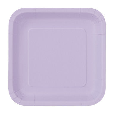 Lavender - Square 9" Dinner Plates (Pack of 14)