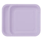 Lavender - Square 9" Dinner Plates (Pack of 14)