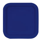 True Navy Blue - Square 9" Dinner Plates (Pack of 14)