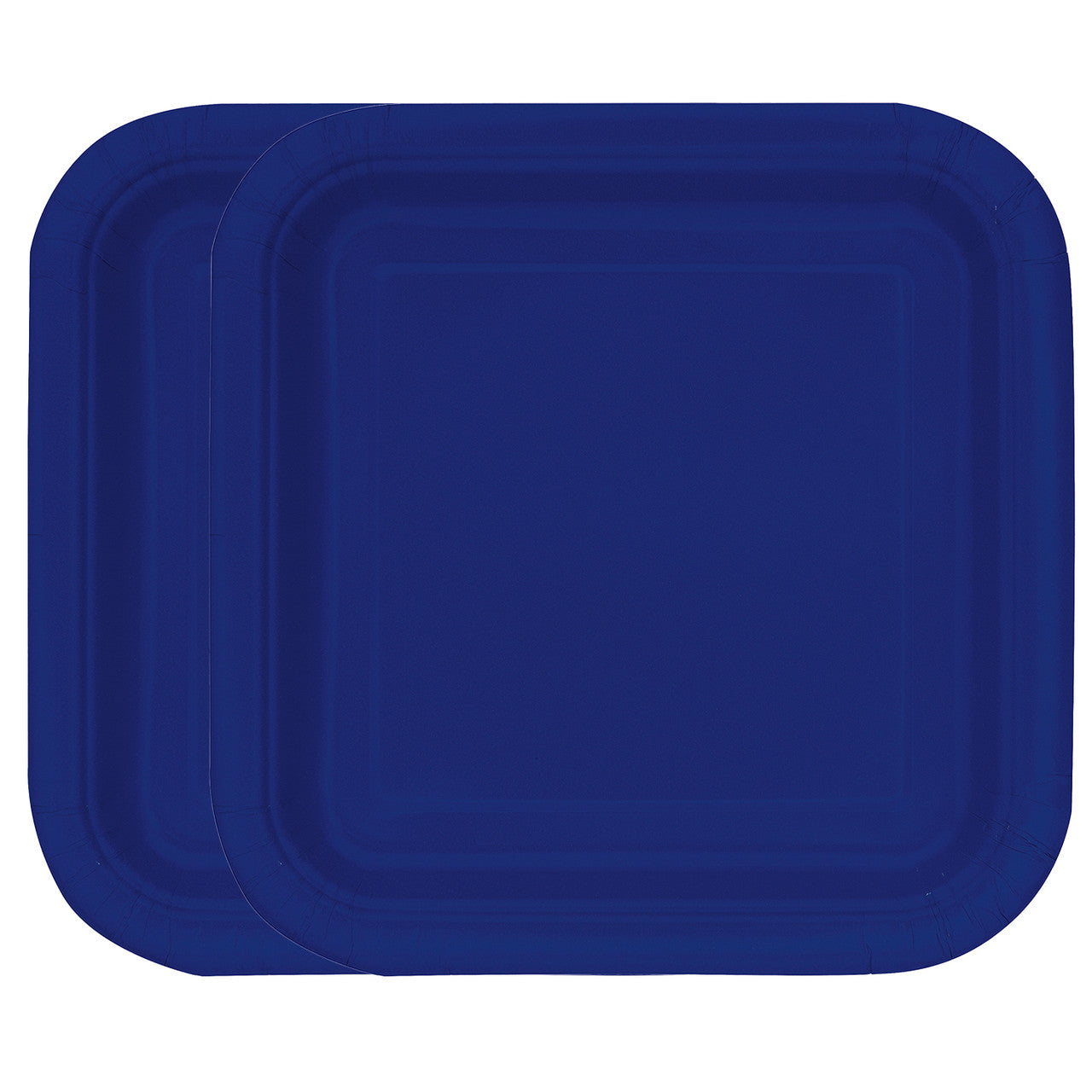 True Navy Blue - Square 9" Dinner Plates (Pack of 14)
